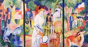 August Macke, Grober Zoologischer Garten, Triptychon